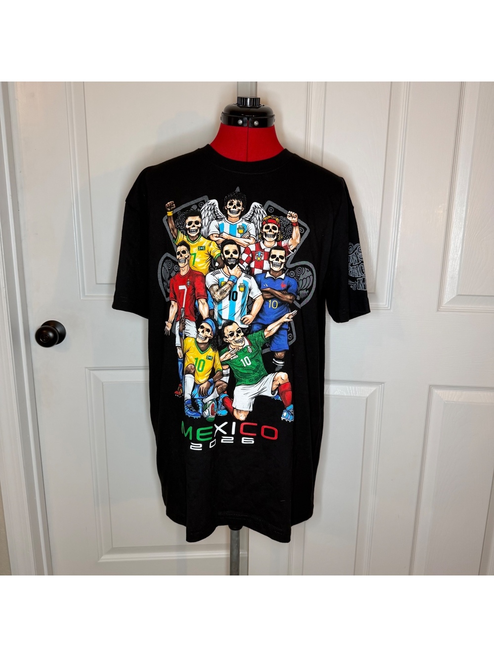 Mis Raices 2026 Mexico Futbol Soccer Black Short Sleeve Tee Shirt Men’s L Mx G